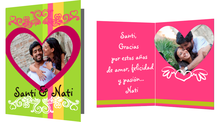 tarjeta de enamorados