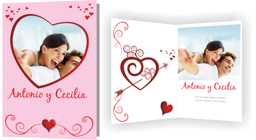 tarjeta de enamorados