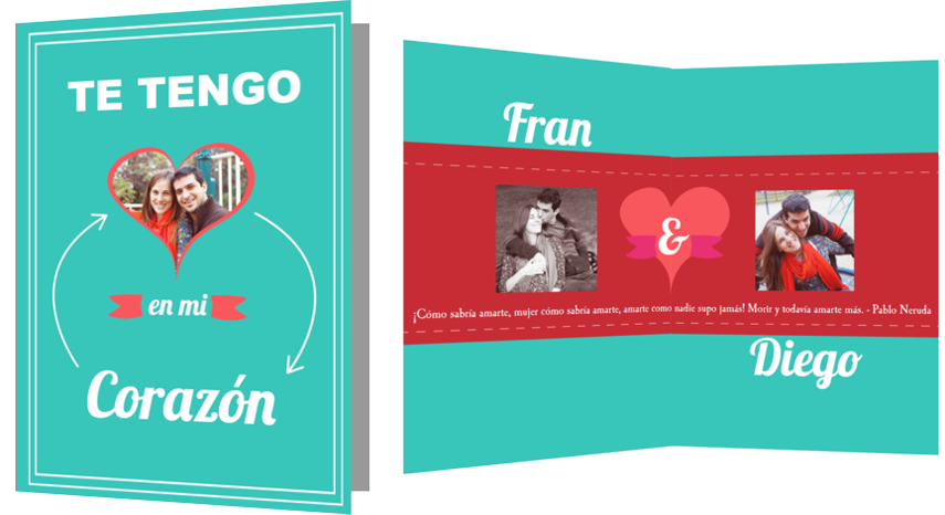 tarjeta de enamorados