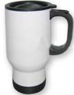 taza blanca de acero para auto