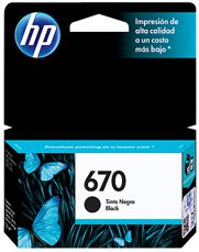cartucho HP 670 negro original